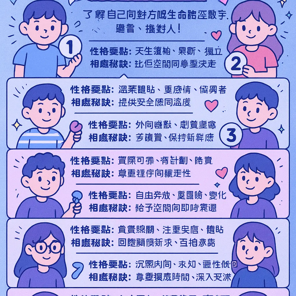 生命靈數配對 - 命運伴侶